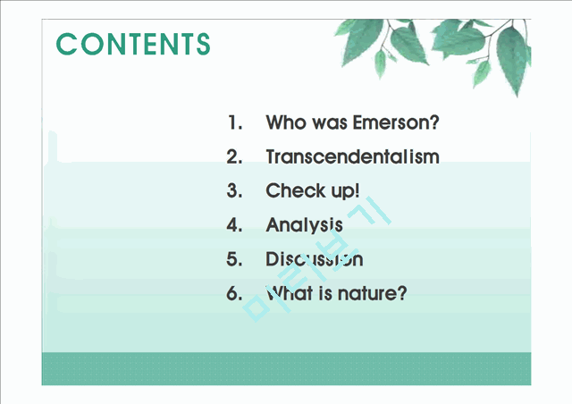 Nature,Who was Emerson,Transcendentalism,Analysis   (2 )